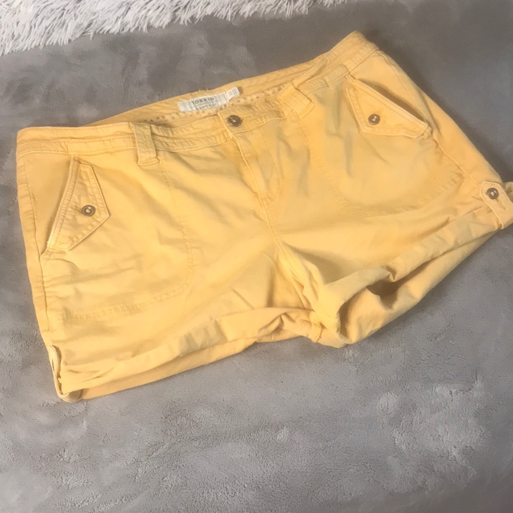 Yellow Cargo Shorts